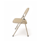 Catering Folding Chair POLY 4 Beige Faux Leather
