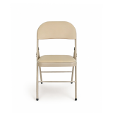 Catering Folding Chair POLY 4 Beige Faux Leather