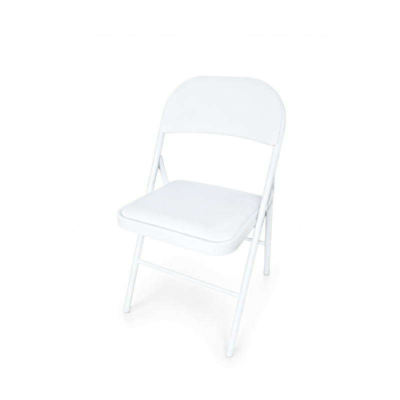 Catering Folding Chair POLY 4 White Faux Leather