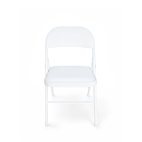 Catering Folding Chair POLY 4 White Faux Leather