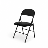 Catering Folding Chair POLY 4 Black Faux Leather