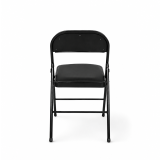 Catering Folding Chair POLY 4 Black Faux Leather