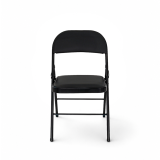 Catering Folding Chair POLY 4 Black Faux Leather