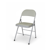 Catering Folding Chair POLY 4 Grey Faux Leather
