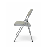 Catering Folding Chair POLY 4 Grey Faux Leather
