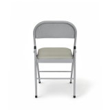 Catering Folding Chair POLY 4 Grey Faux Leather