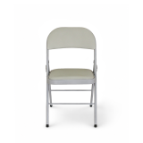 Catering Folding Chair POLY 4 Grey Faux Leather