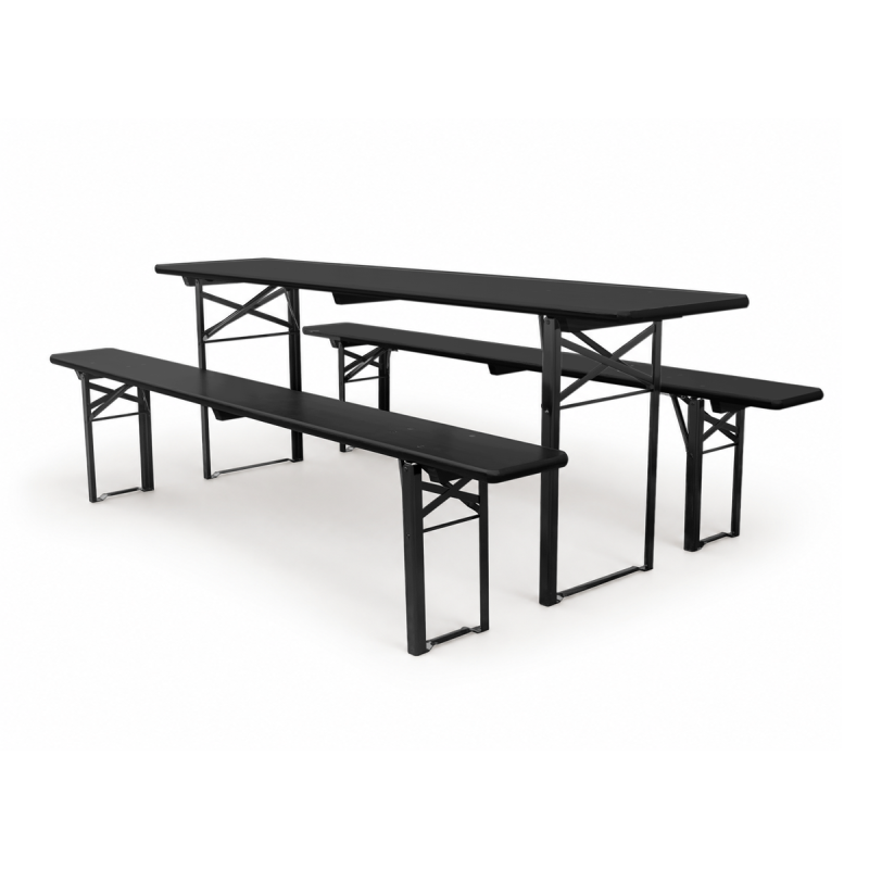 Beer Set WOODY SOLID 220x50 Black