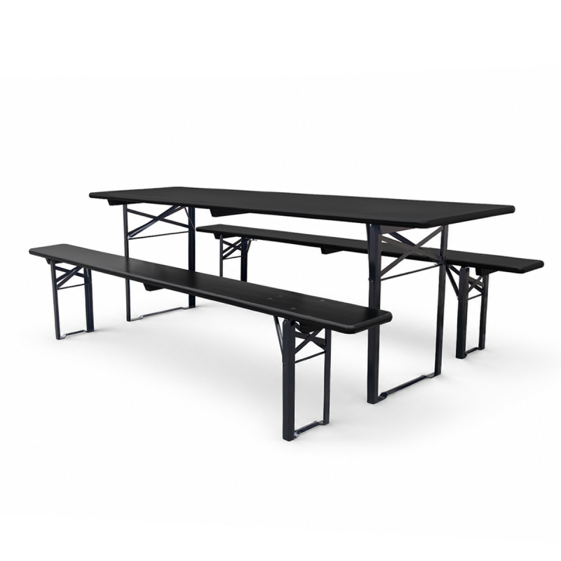Beer Set WOODY SOLID 220x70 Black
