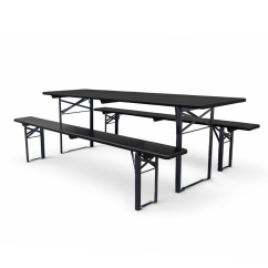 Beer Set WOODY SOLID 220x70 Black