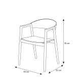 Wooden Restaurant Chair ARDEN Natural