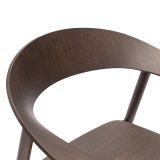 Wooden Restaurant Chair HORIZON Smoky