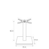 Cafe table ALFA CAFE with HPL tabletop