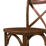 Bar Stool CROSS-BACK WOOD BAR Dark Rustic