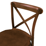 Bar Stool CROSS-BACK WOOD BAR Dark Rustic