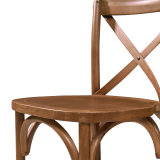 Bar Stool CROSS-BACK WOOD BAR Light Rustic
