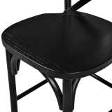 Bar Stool CROSS-BACK WOOD BAR Black