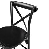 Bar Stool CROSS-BACK WOOD BAR Black