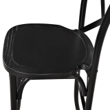 Bar Stool CROSS-BACK WOOD BAR Black