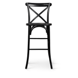 Bar Stool CROSS-BACK WOOD BAR Black