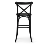 Bar Stool CROSS-BACK WOOD BAR Black