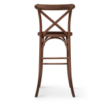 Bar Stool CROSS-BACK WOOD BAR Walnut