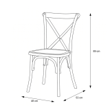 Wooden wedding chair CROSS-BACK WOOD Walnut