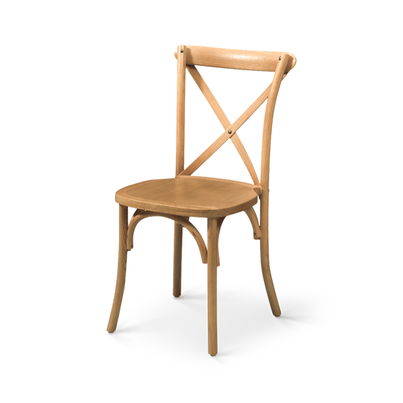 Wooden wedding chair CROSS-BACK WOOD Light Oak