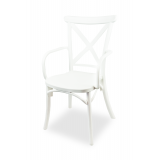 Wedding chair CROSS-BACK FIORINI GRAND white