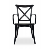 Wedding chair CROSS-BACK FIORINI GRAND black