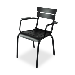 Beer garden chair LYON GRAND inspired by LUXEMBOURG Black