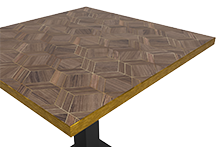 with decorative edging